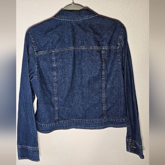 Faded Glory Women's Jacket sz Large Blue Classic Jean Jacket Like New Condition - Picture 4 of 5